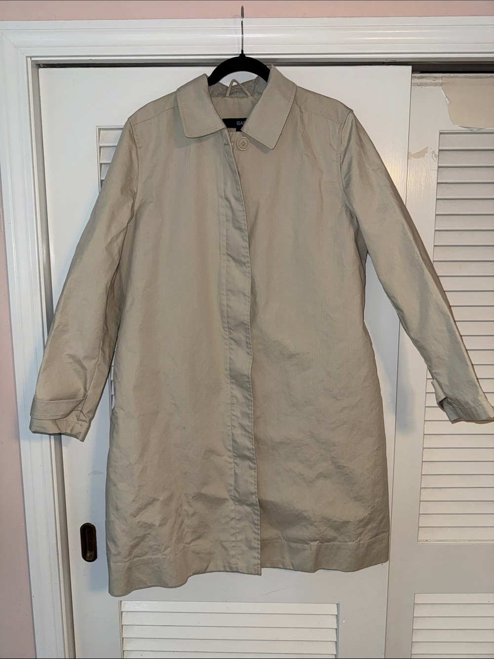 GAP Y2K Vintage Fall 2002 Light Beige Trench Coat